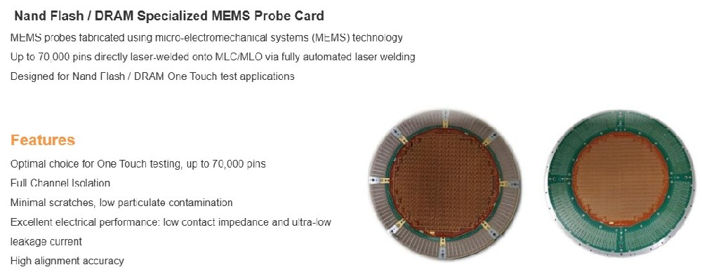 2D MEMS Probe Card For MEMS
